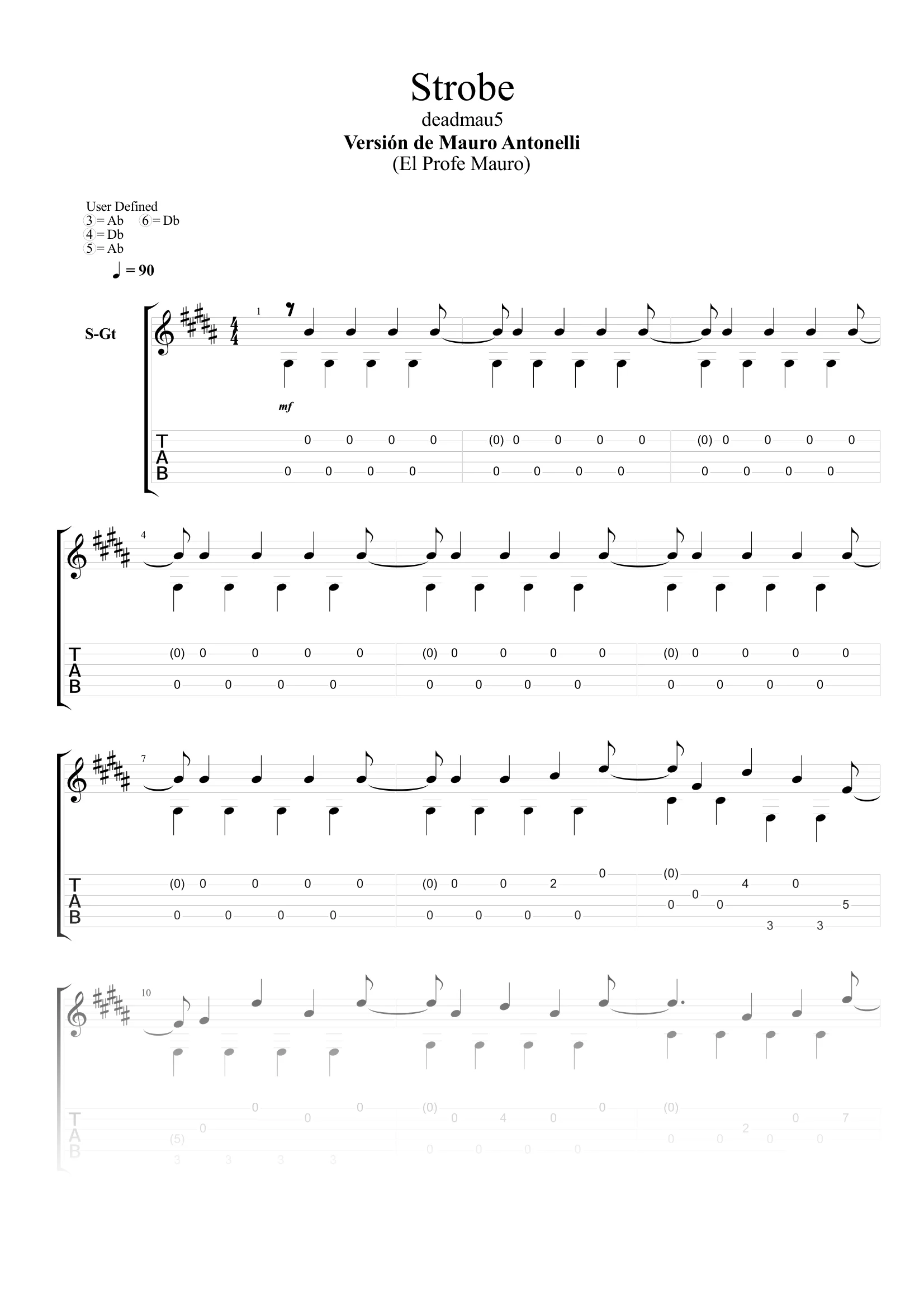 Strobe - Guitar Tabs product image (1)