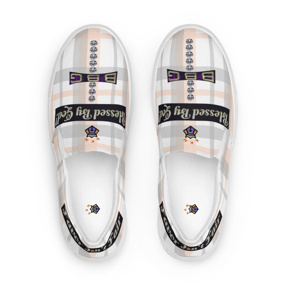 BBG Pink Plaid Women's Slip On product image (8)