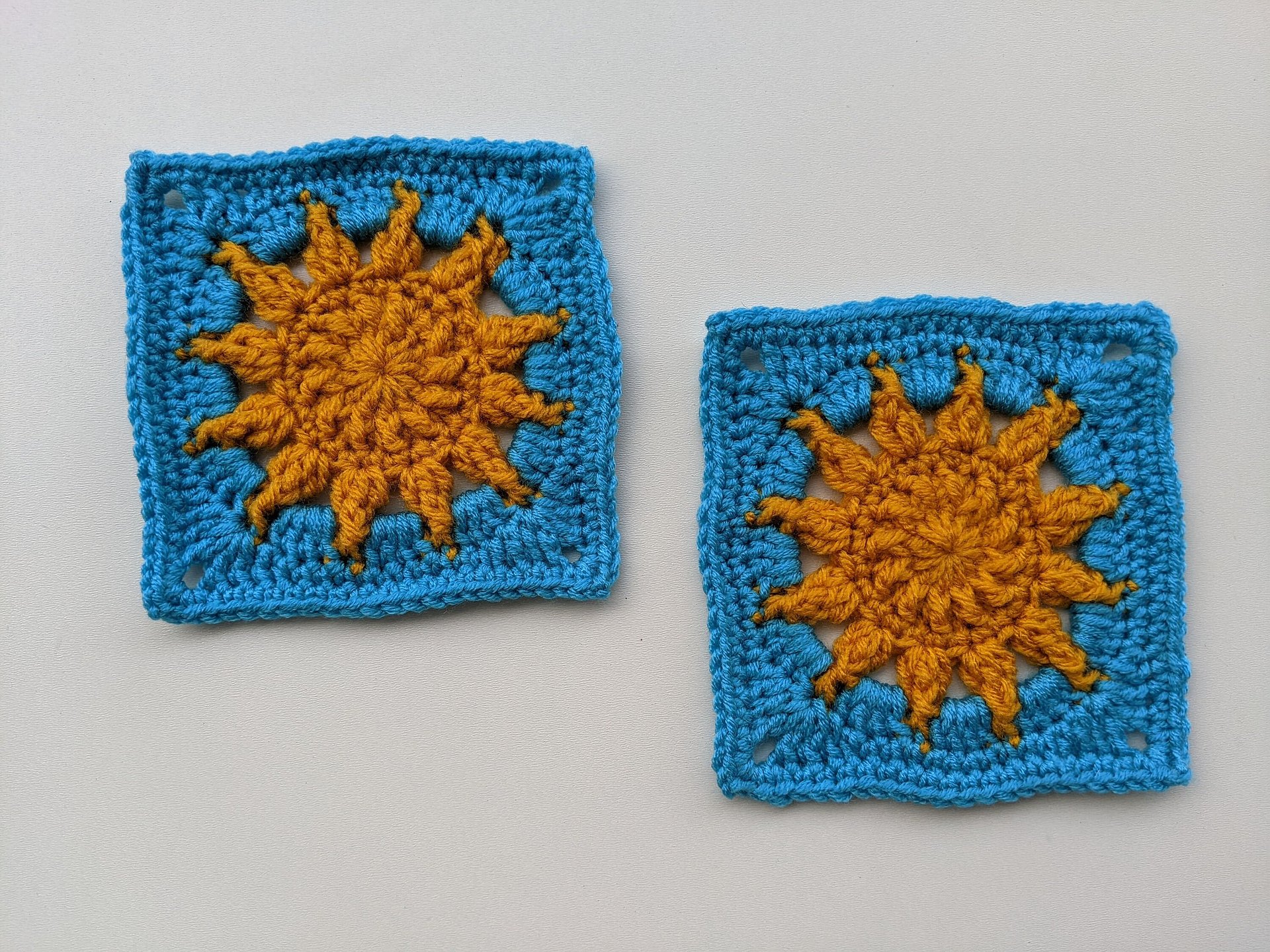 Crochet Large Sun Granny Square Pattern product image (6)