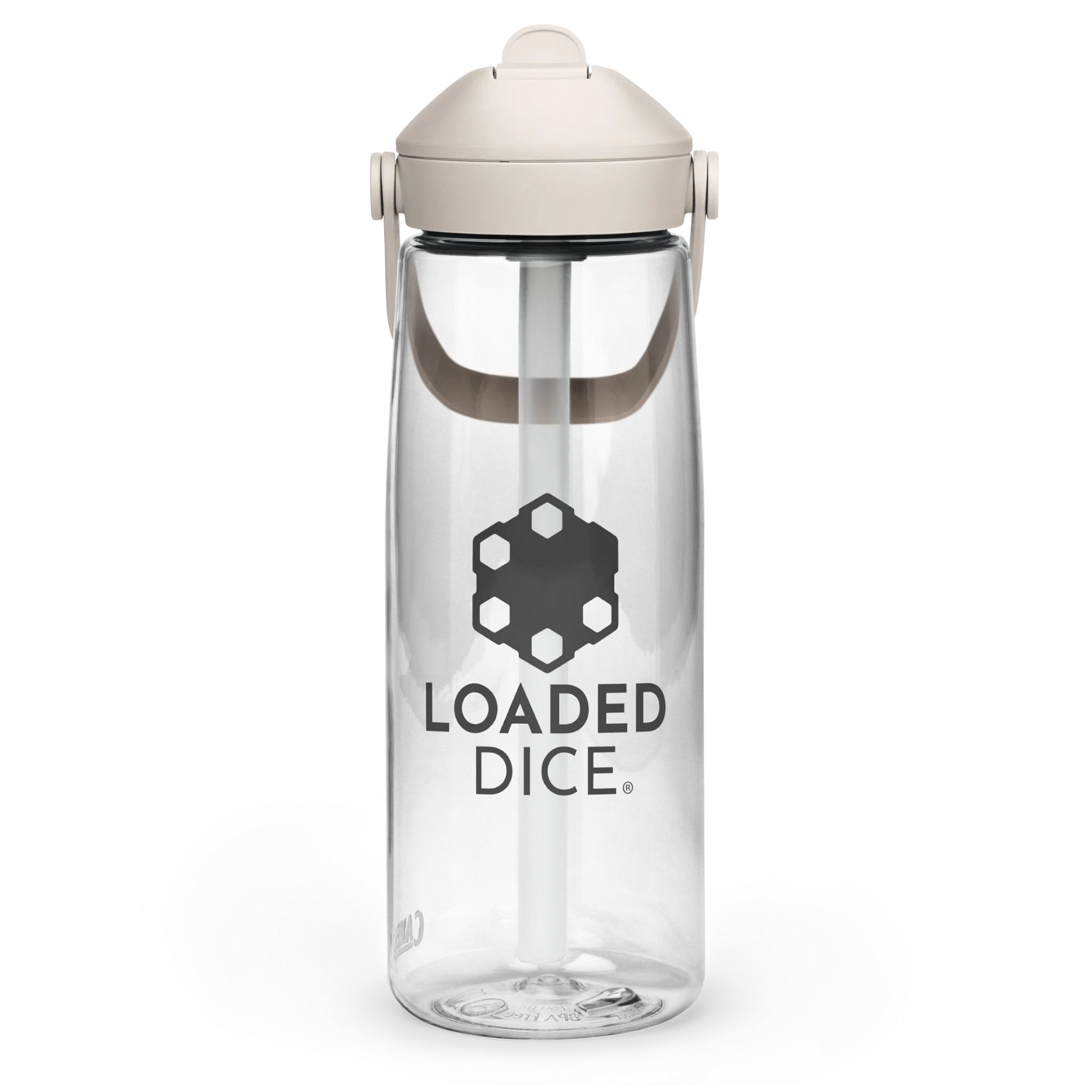 Loaded Dice Graphic Water Bottle White product image (3)