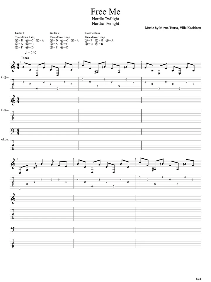 Nordic Twilight - Free Me tab product image (1)