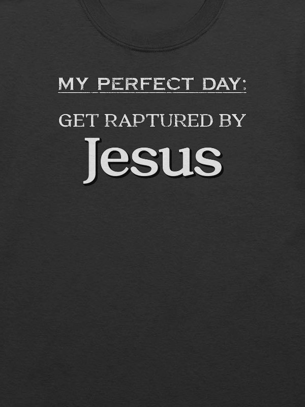 My Perfect Day: Get Raptured By Jesus T-Shirt product image (2)