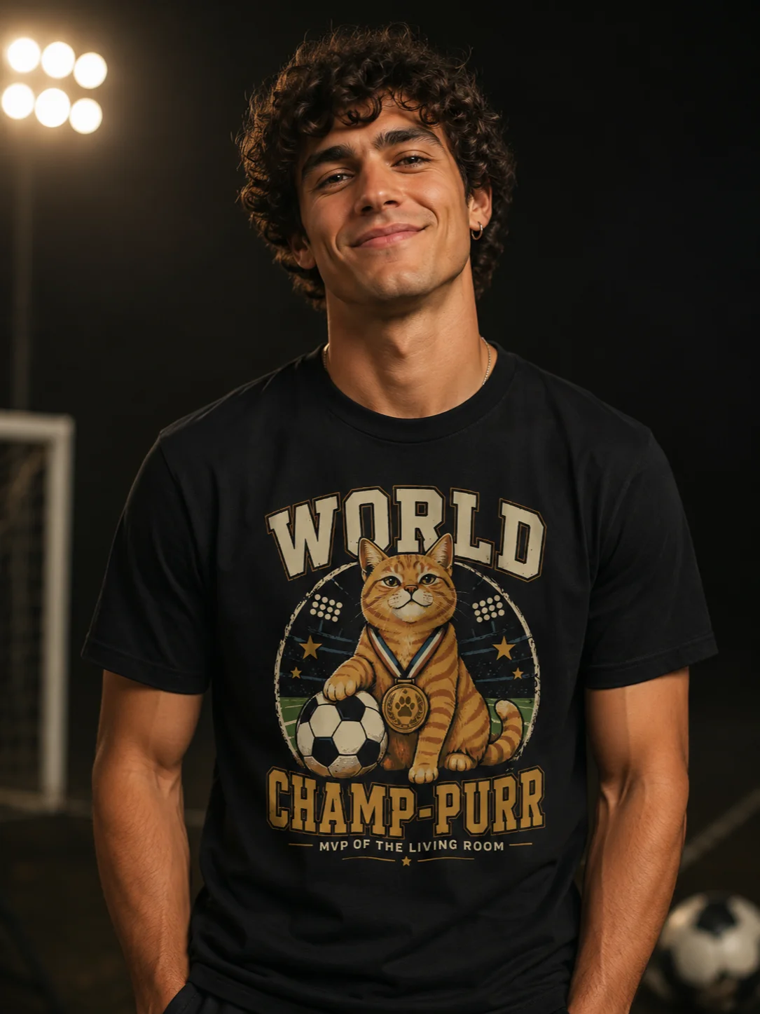 World Champ-Purr Cat Soccer Tee product image (1)