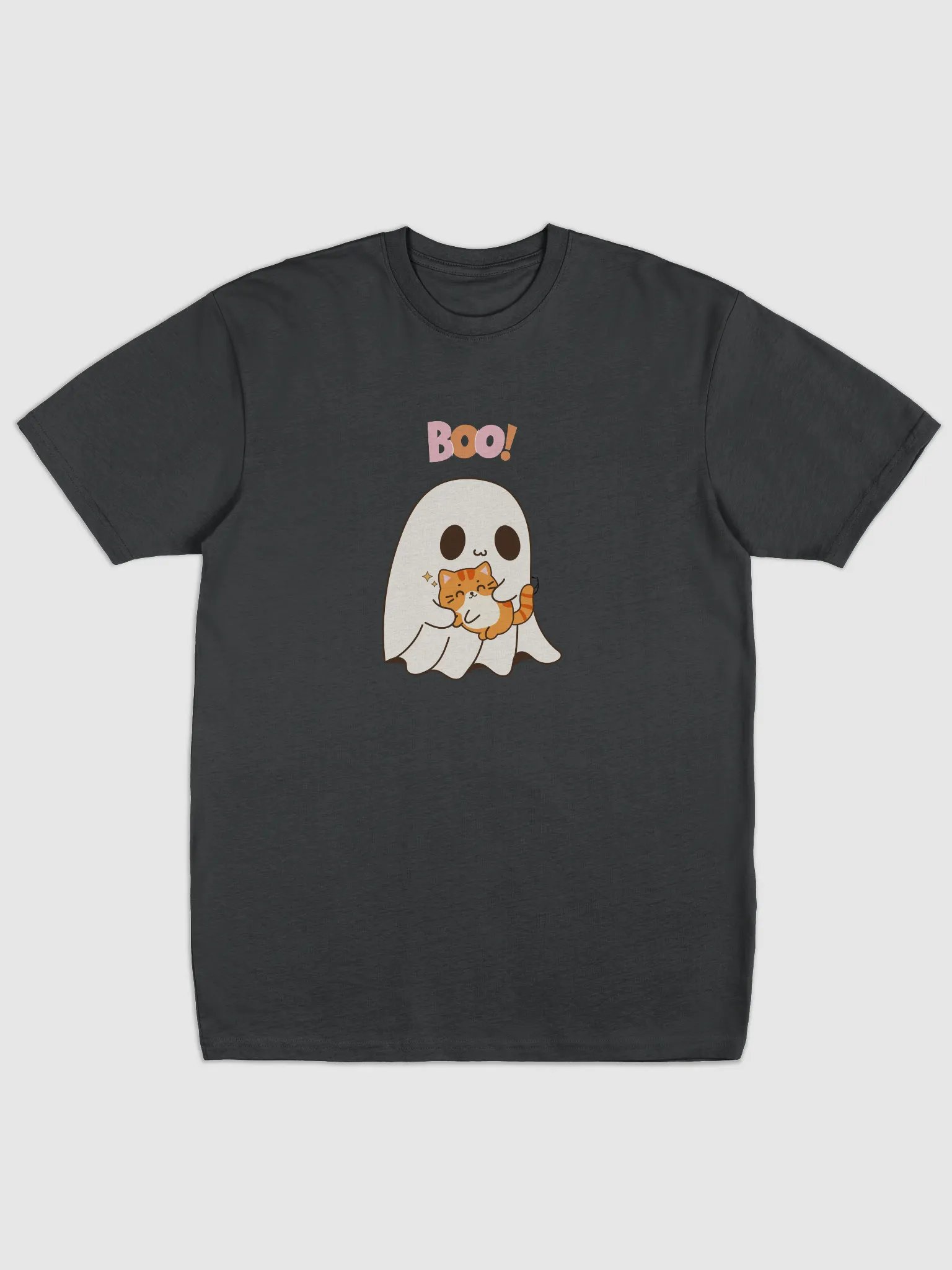 BOO! Cute Ghost and Cat Tee product image (1)