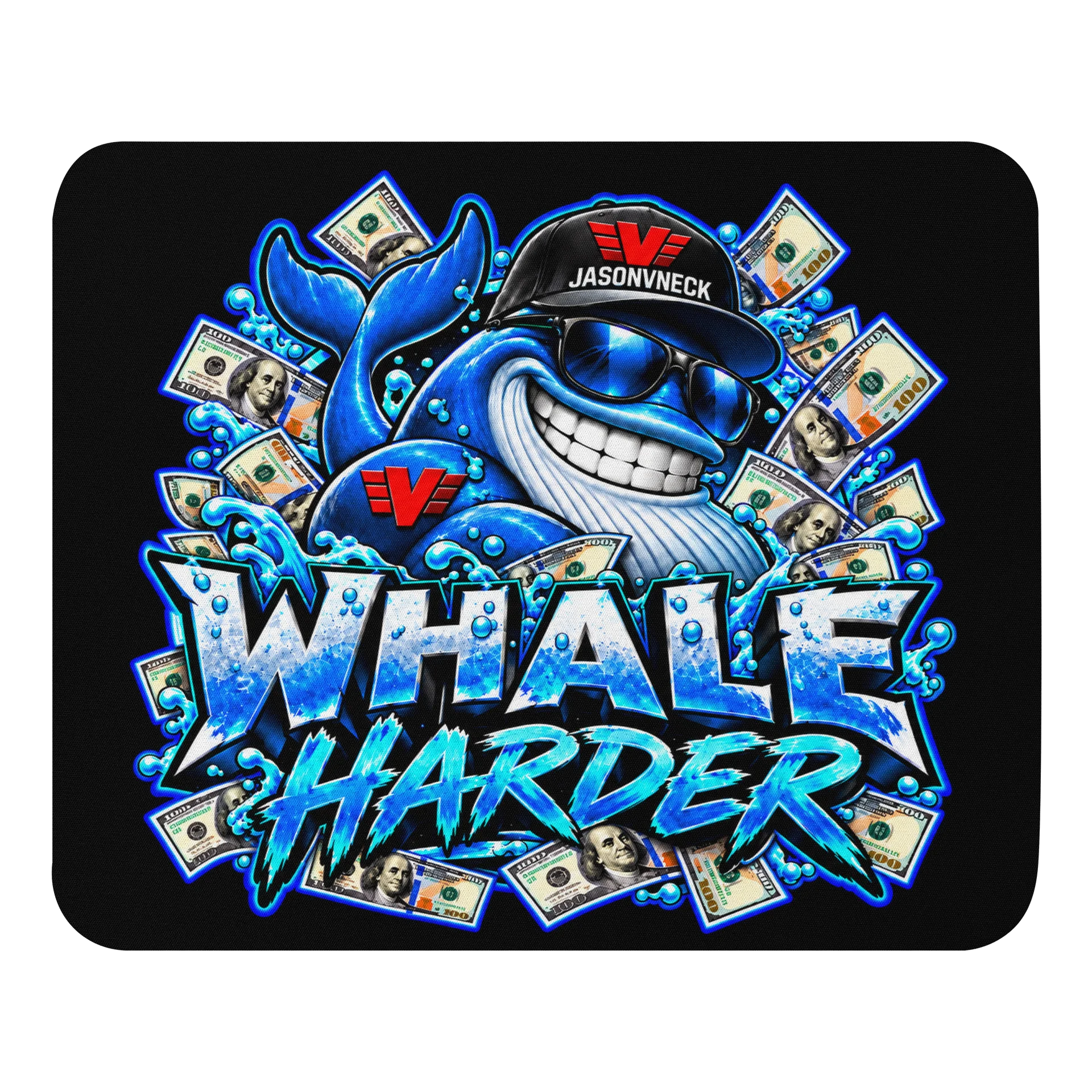 Whale Harder Mouse Pad (Black) product image (1)
