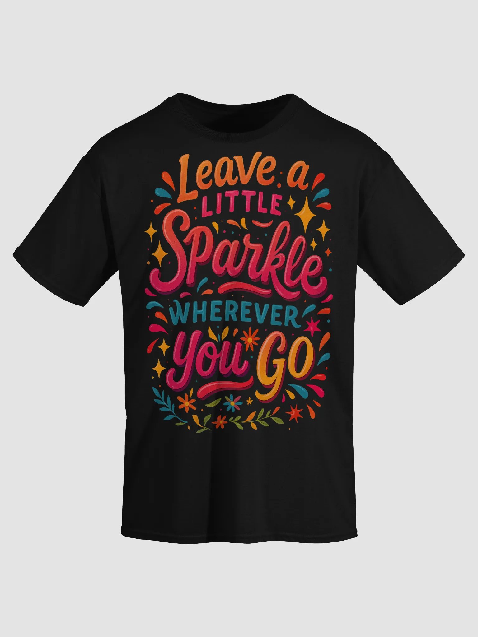 Leave a Little Sparkle – Bold Rainbow Positivity T-Shirt product image (26)