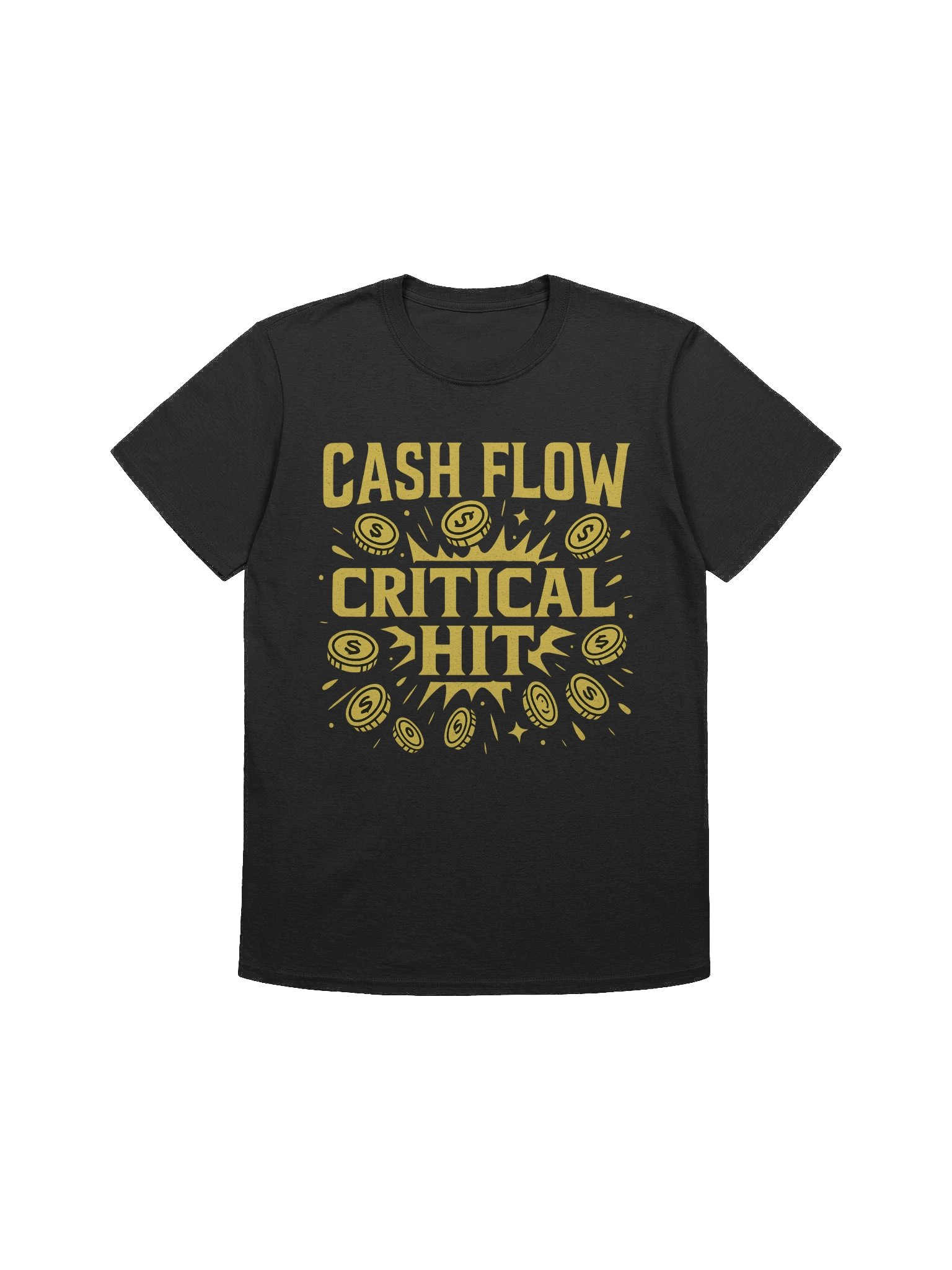 Cash Flow Critical Hit – Funny RPG Gamer Hustle T-Shirt product image (1)