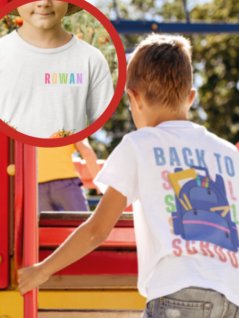 Personalized Kids Tee Back To School Backpack product image (2)