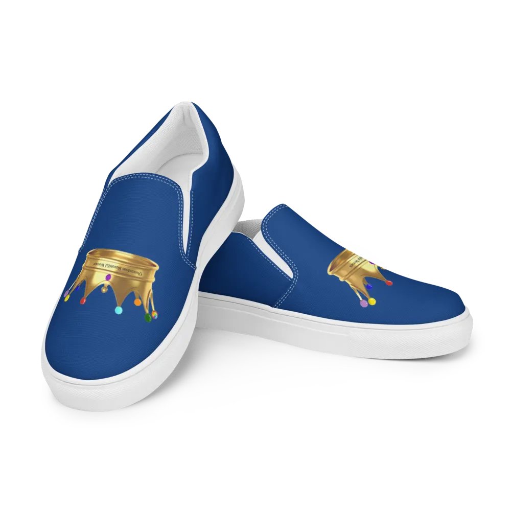 Queendom Beautiful Women Crown Canvas Shoes /Blue-Tanzanite (TM) product image (3)