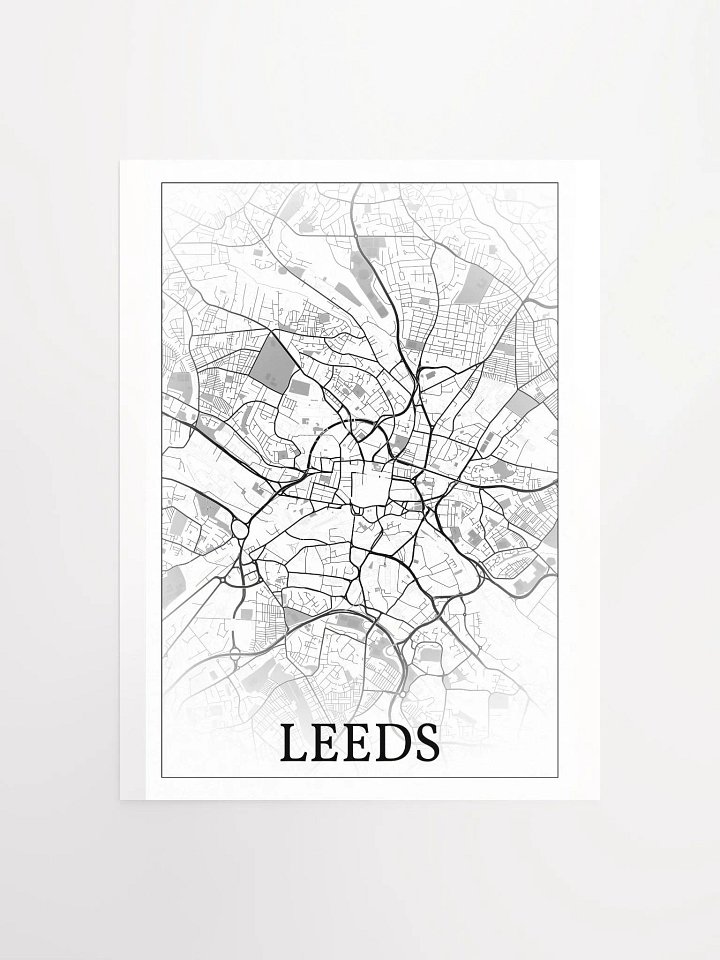 Leeds, England, city map print product image (3)