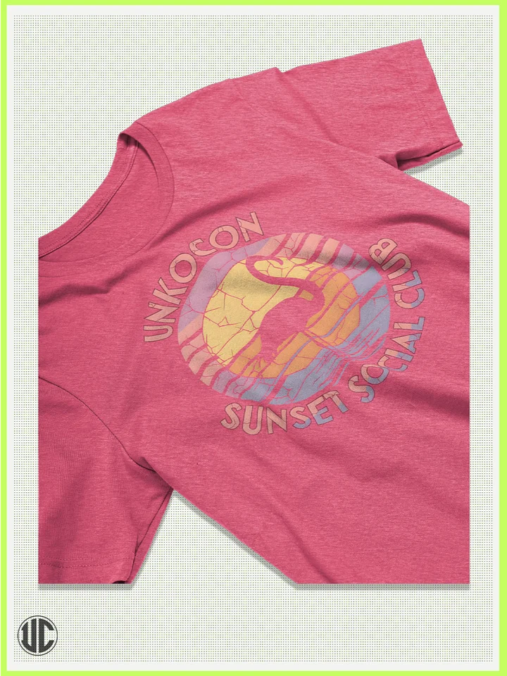 UnkoCon Sunset Social Club T-Shirt – Retro Flamingo Beach Tee product image (2)