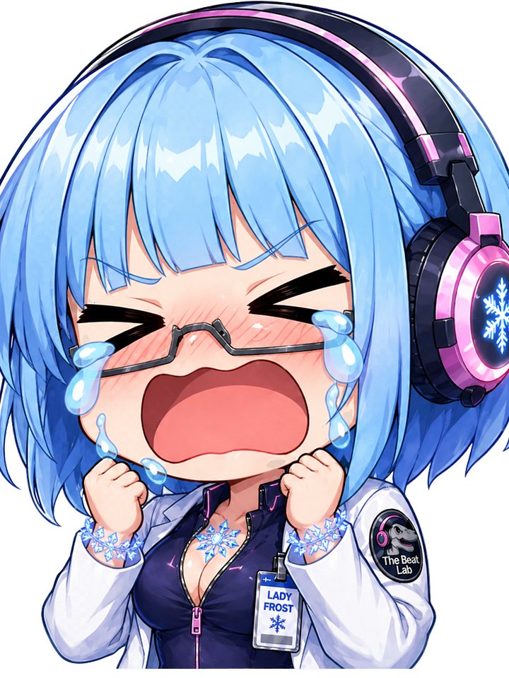 Lady Frost Crying Emote - Die Cut Sticker product image (1)