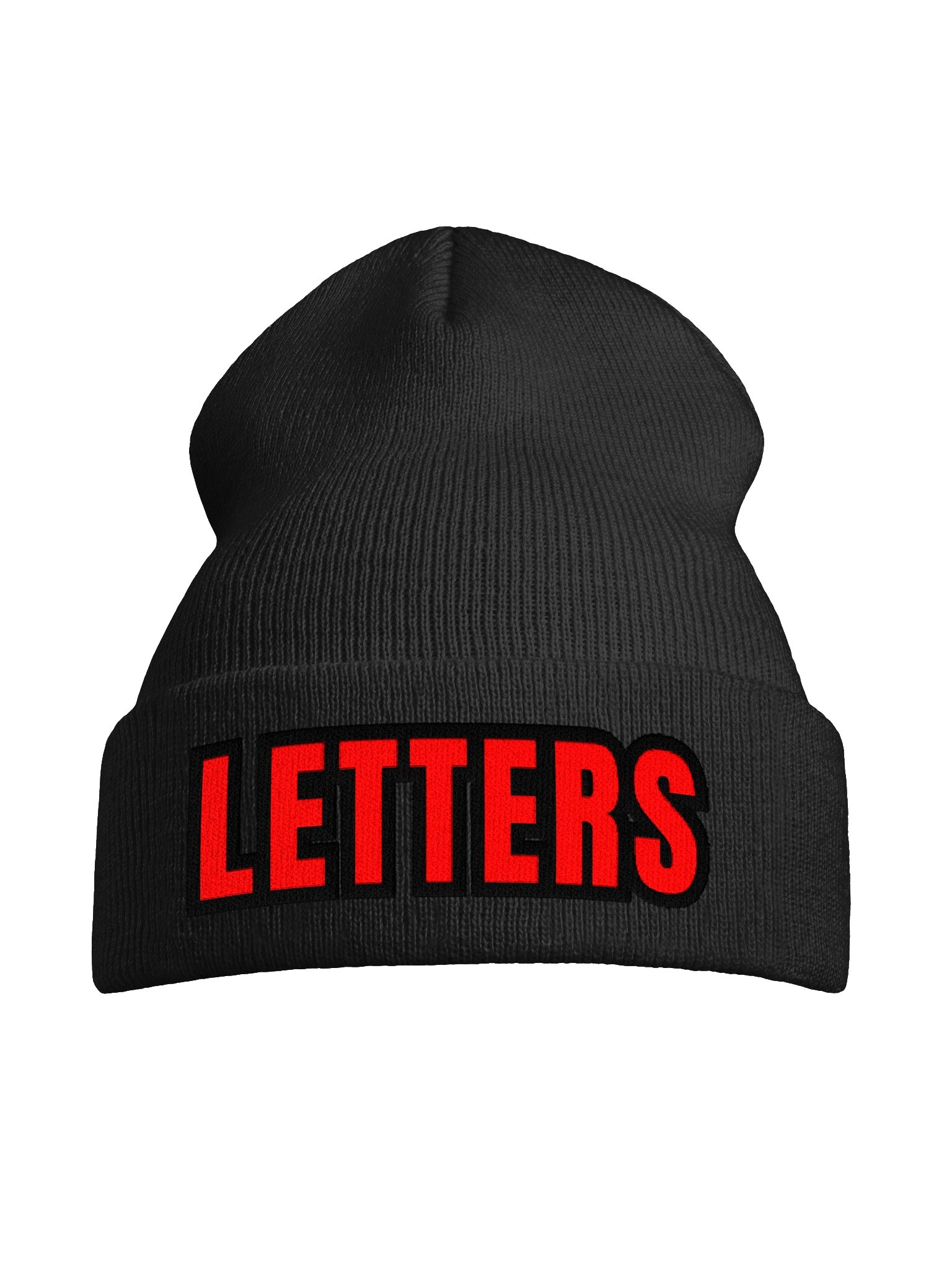 RED LETTERS Text Cuffed Beanie product image (7)