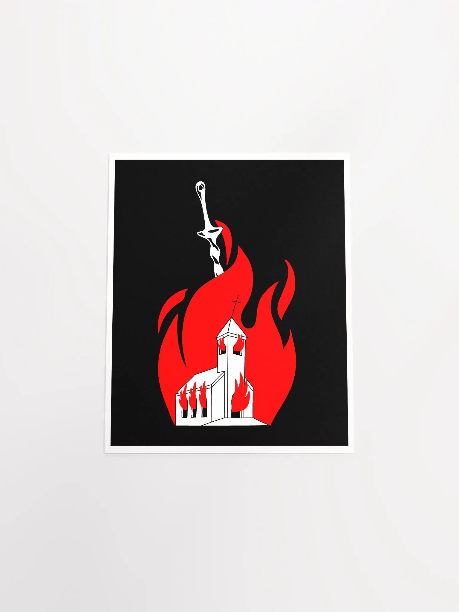 Bonfire Church Print product image (4)