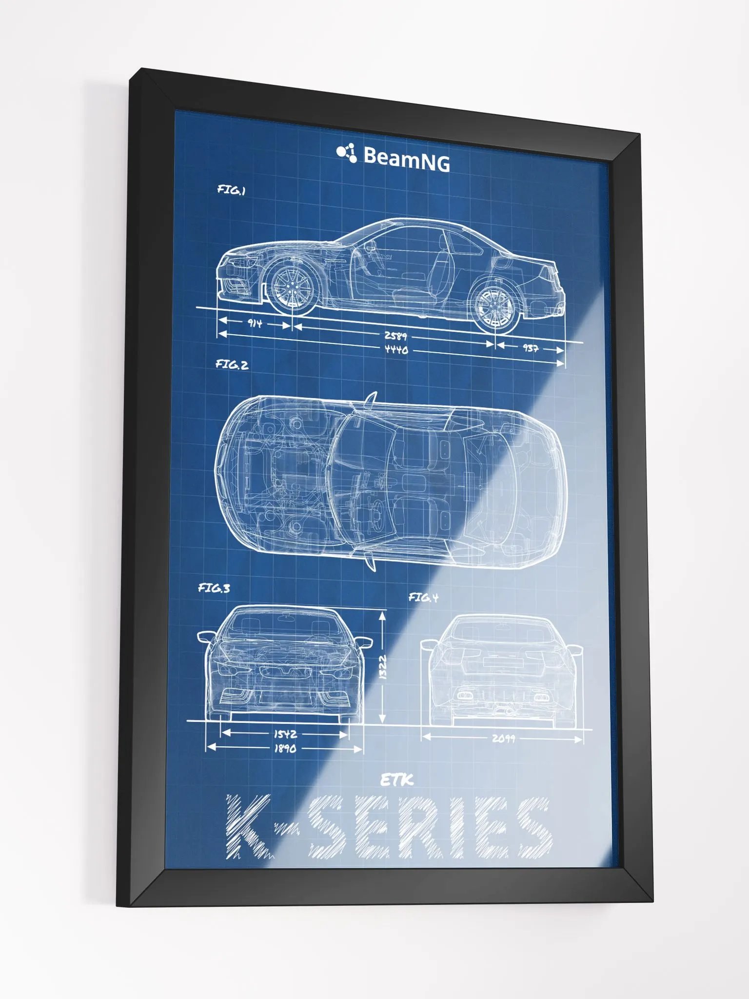 Framed Poster: ETK K-Series Blueprint product image (2)