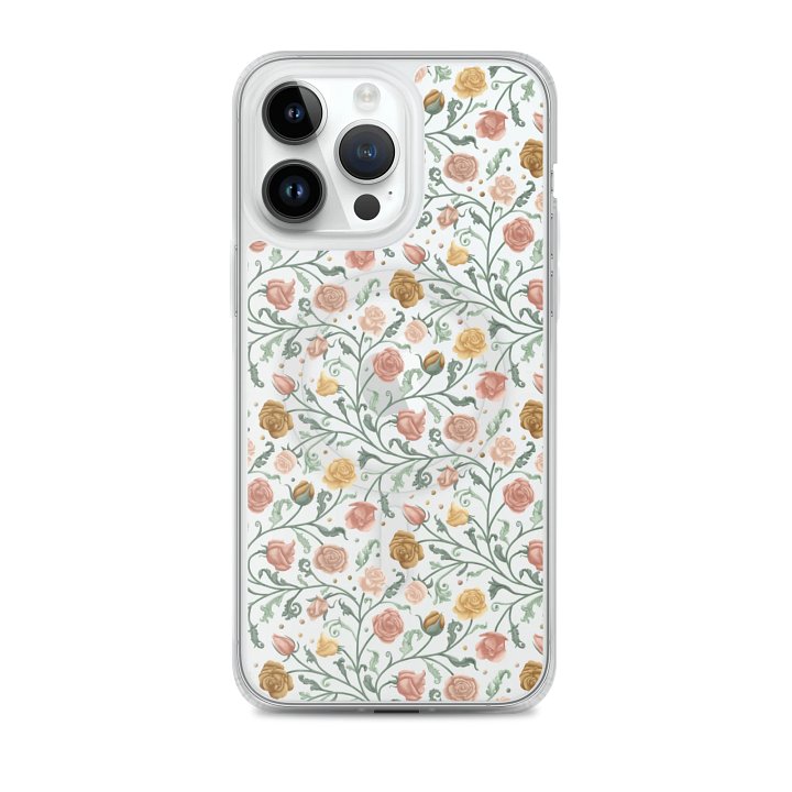 MagSafec lear case for iPhone, magical garden of Renaissance. Artistic floral protection with timeless elegance product image (2)