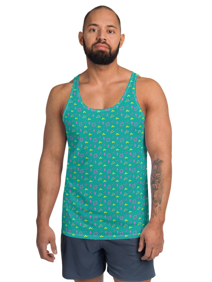 Oh Worm? teal pattern tank top product image (1)