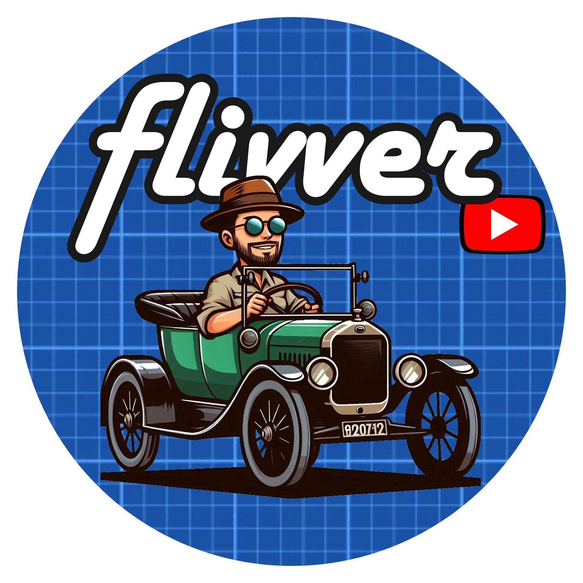 Flivver Toon 3in (75mm) Vinyl Sticker FREE SHIPPING! product image (1)