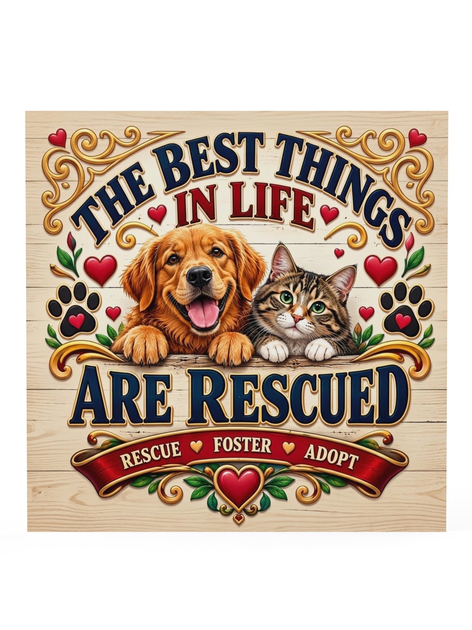 The Best Things In Life Rescue Love Poster product image (1)