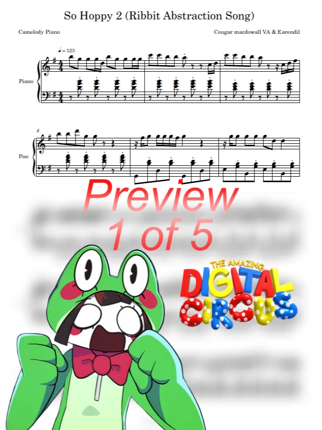So Hoppy 2 (Ribbit Abstraction Song) Piano by Camelody Piano product image (1)