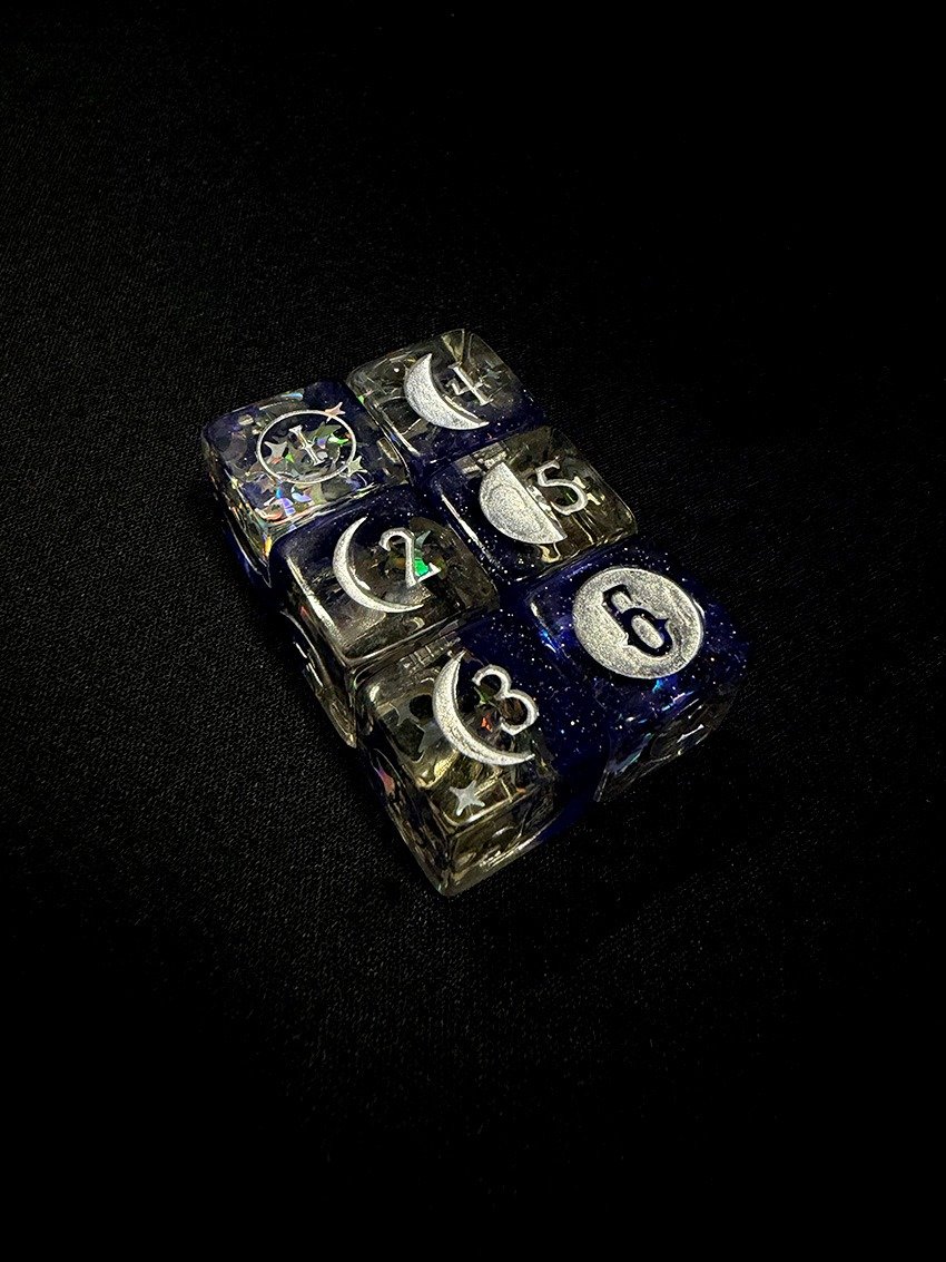 Moon Phase D6 Dice product image (2)