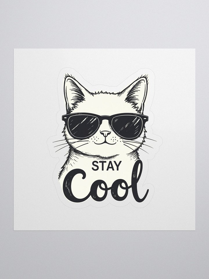 Cool Cat Sunglasses Kiss Cut Stickers product image (1)
