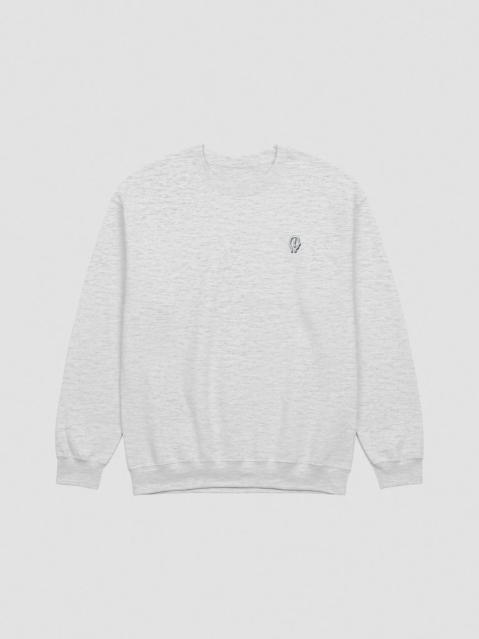 EXCLAIMING MENTALLY (L.C. grey and white design) embroidered crewneck product image (19)