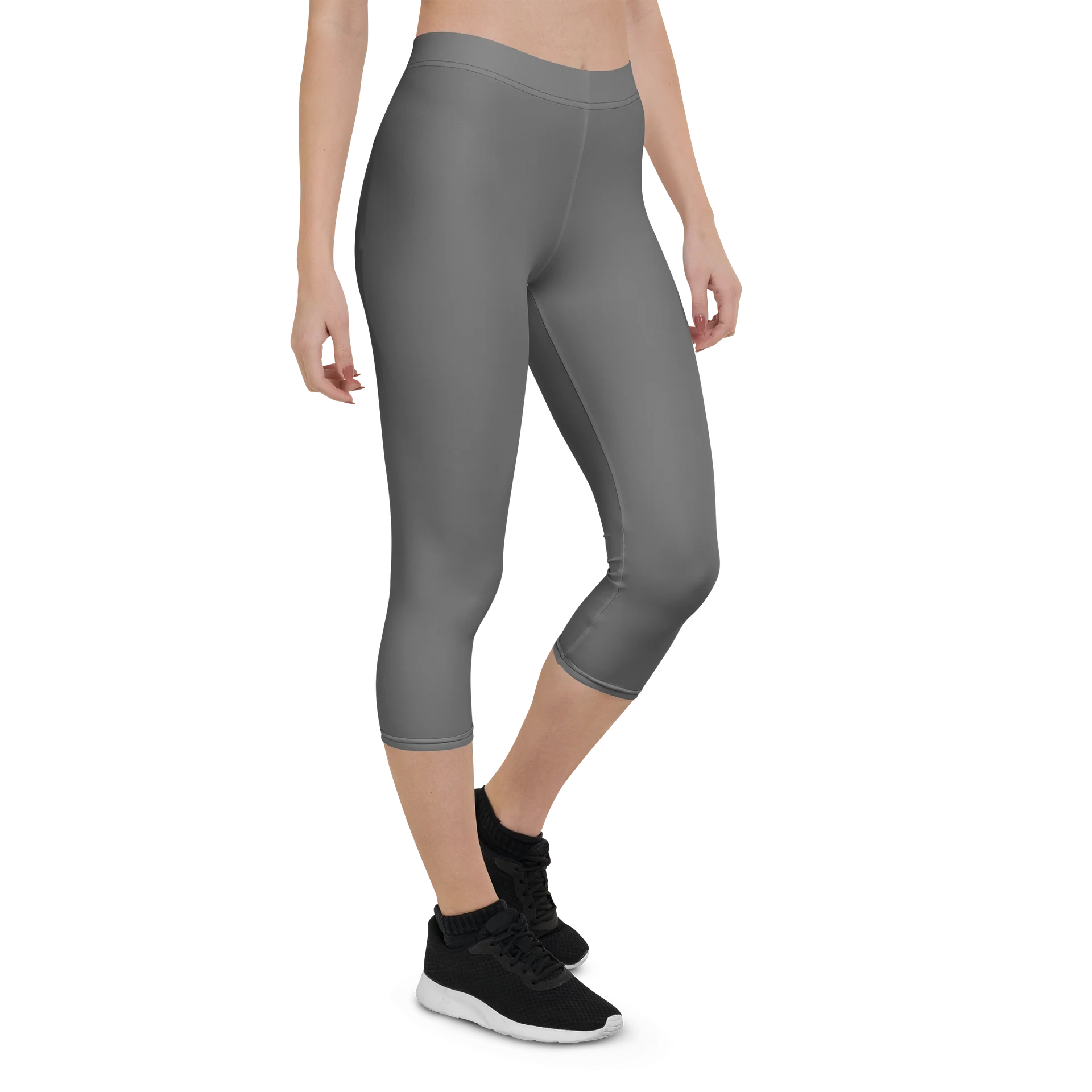 His House Womens Performance Crop Leggings - Grey product image (7)