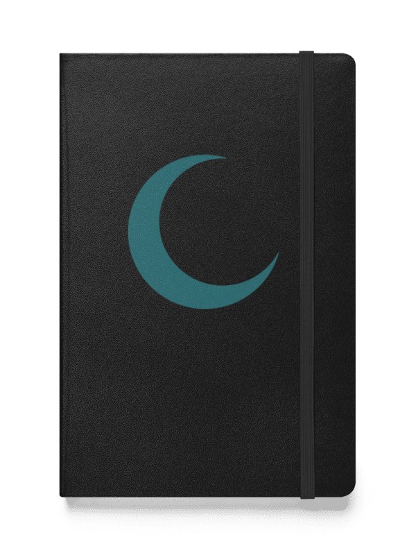 Crescent Moon Notebook – Deep Teal Print product image (5)