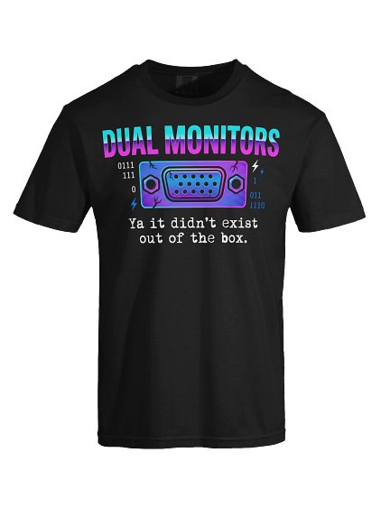 Dual Monitors in the 90's official Monster Review merchandise