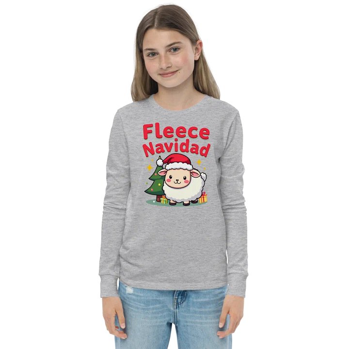 Fleece Navidad Sheep Christmas Long Sleeve T-Shirt product image (4)