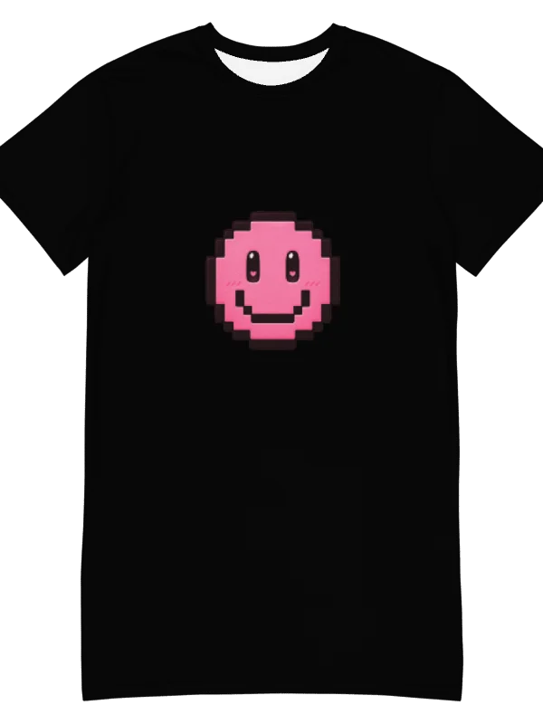 Pixel Smiley T-Shirt Dress product image (1)