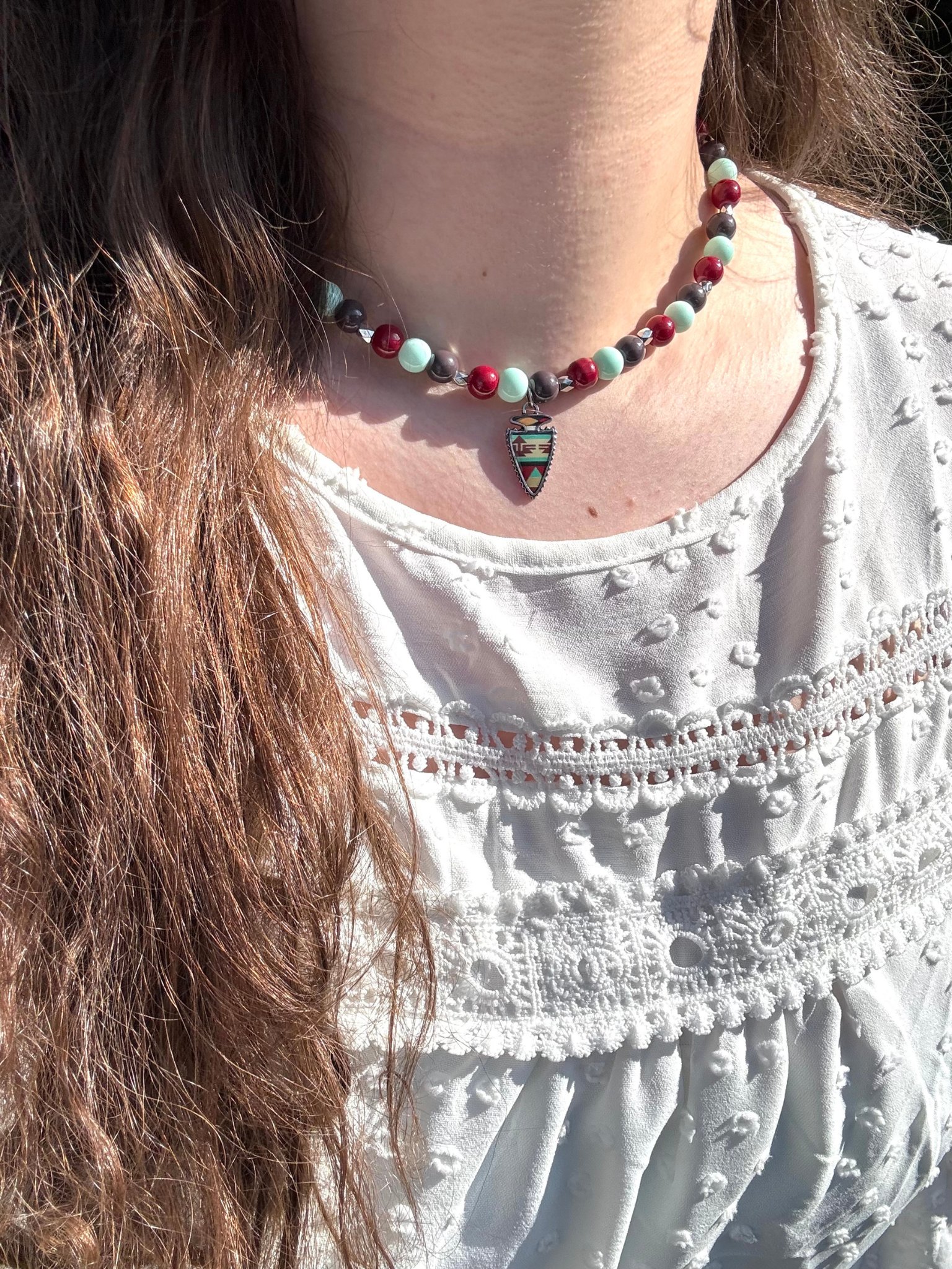 The Cherokee Arrowhead Necklace (Brown) product image (2)