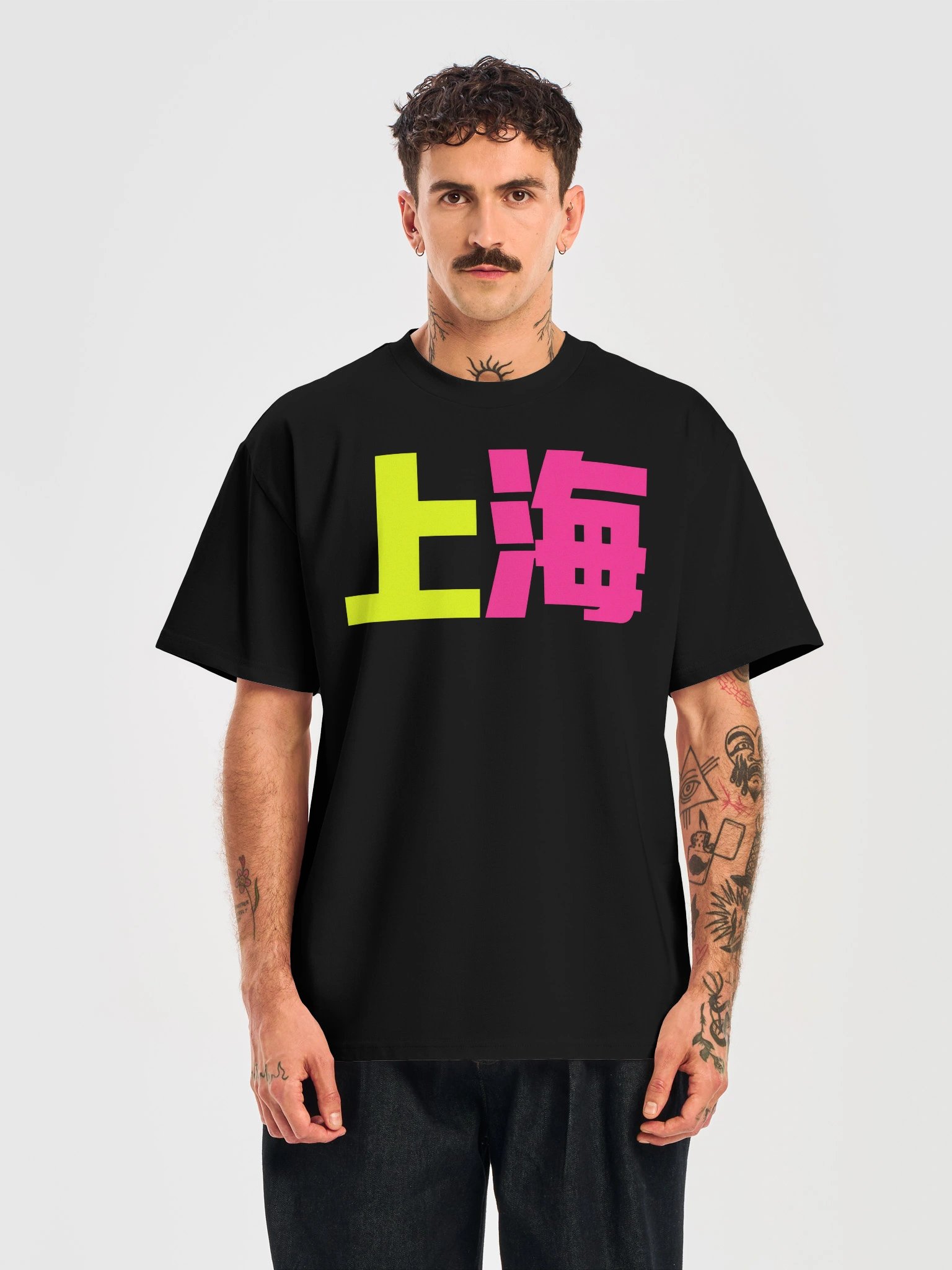 SHANGHAI Bold Block Graphic Heavy T-Shirt product image (5)