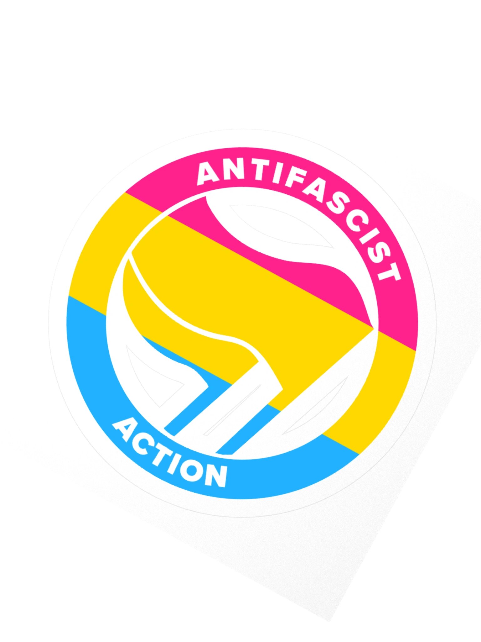 Antifa / Pansexual Pride Kiss Cut Sticker product image (2)