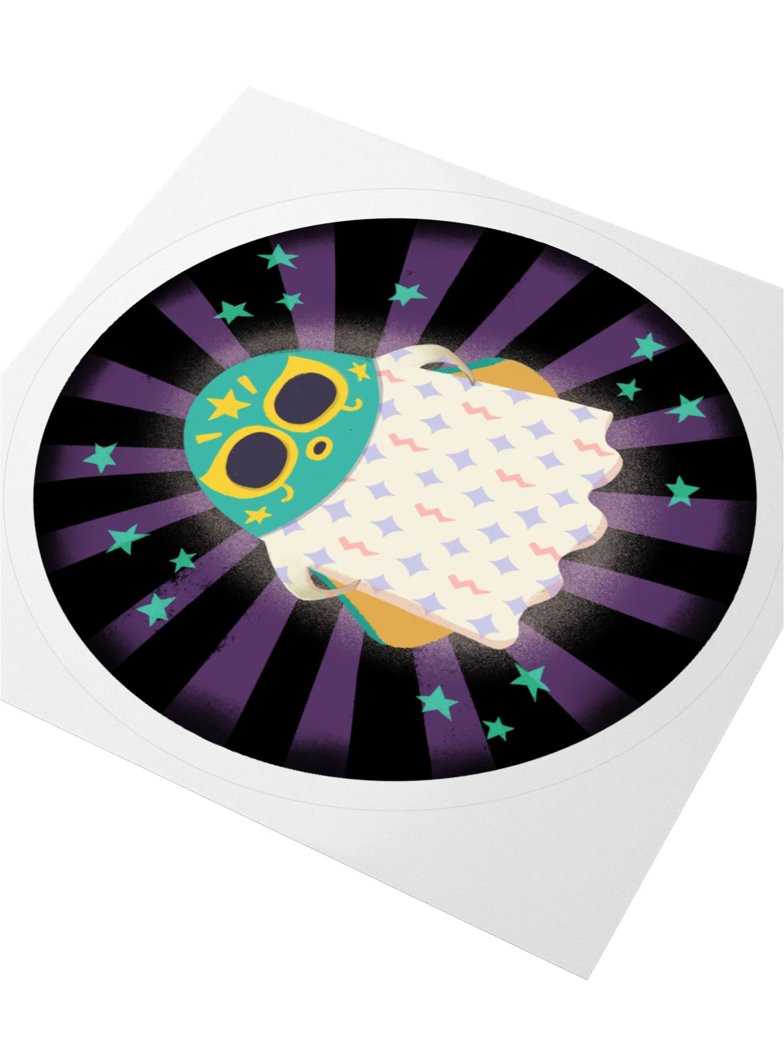 Little Ghost Luchador - Vinyl Sticker product image (3)