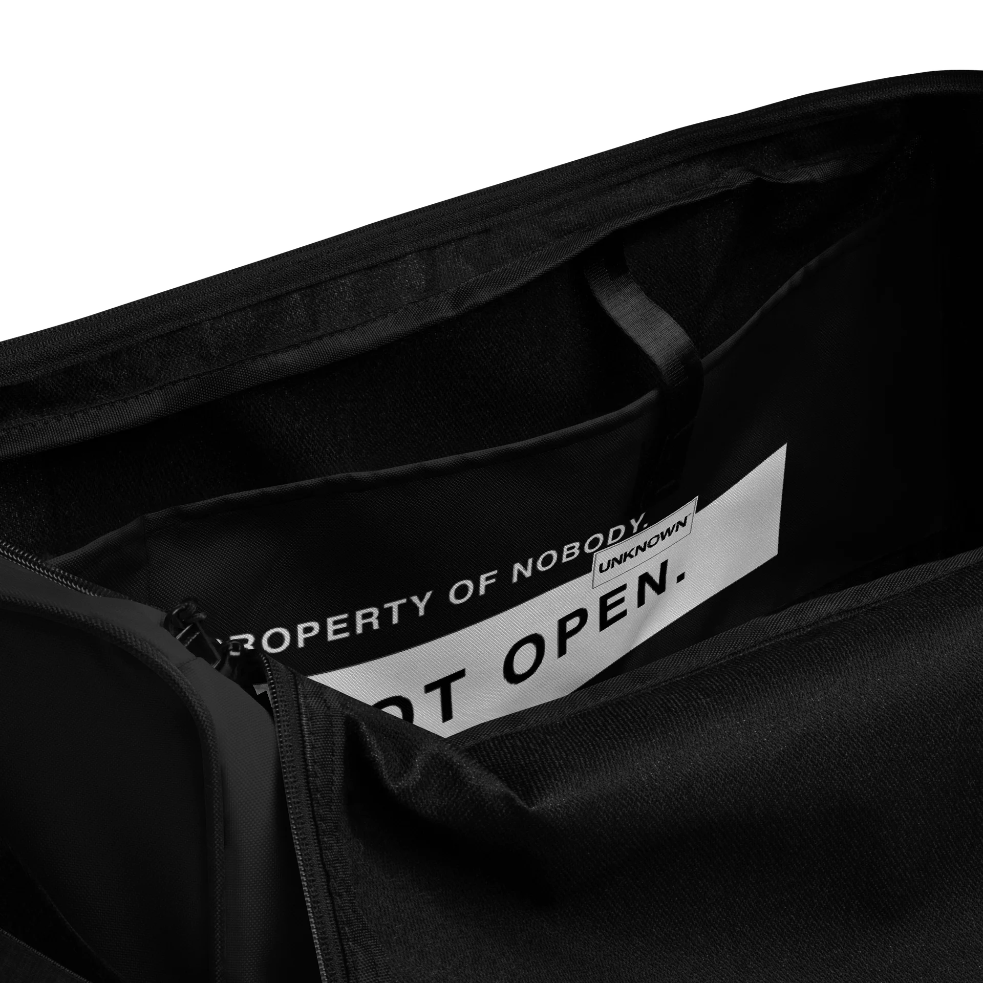 THE UNKNOWN™ — Signature Gym Duffel // Black product image (6)