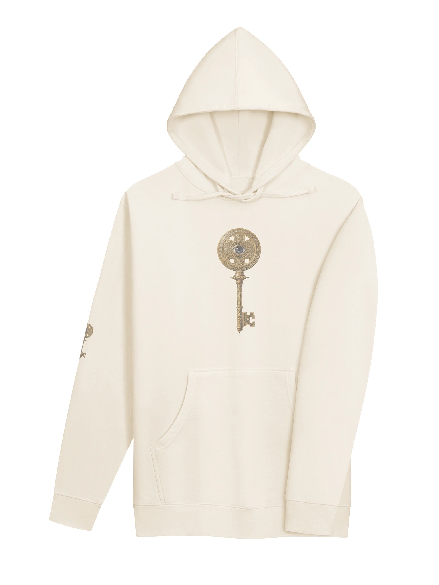 The Gatekeeper’s Key – Bone Direction Edition (Front + Right Sleeve Print) | Unisex Midweight Hoodie product image (4)