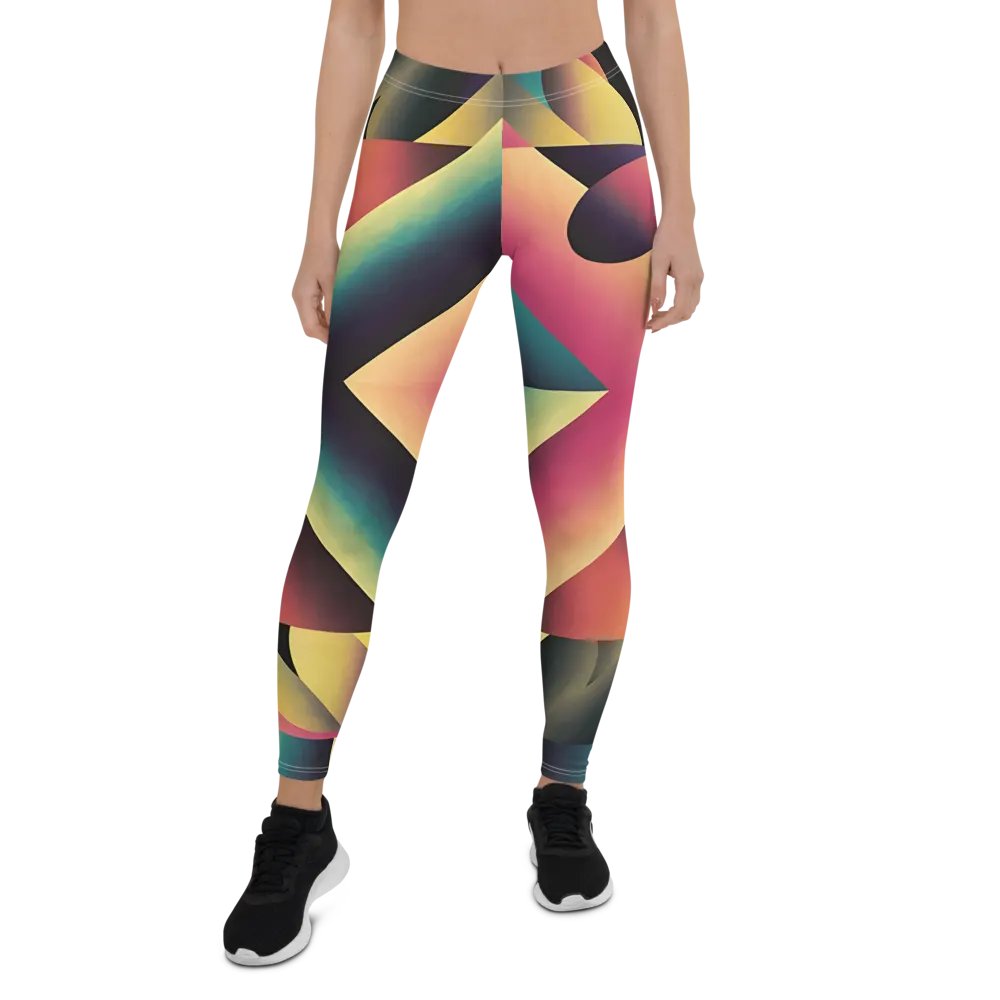 Abstract Lithographic Pattern Design leggings - V7 product image (3)