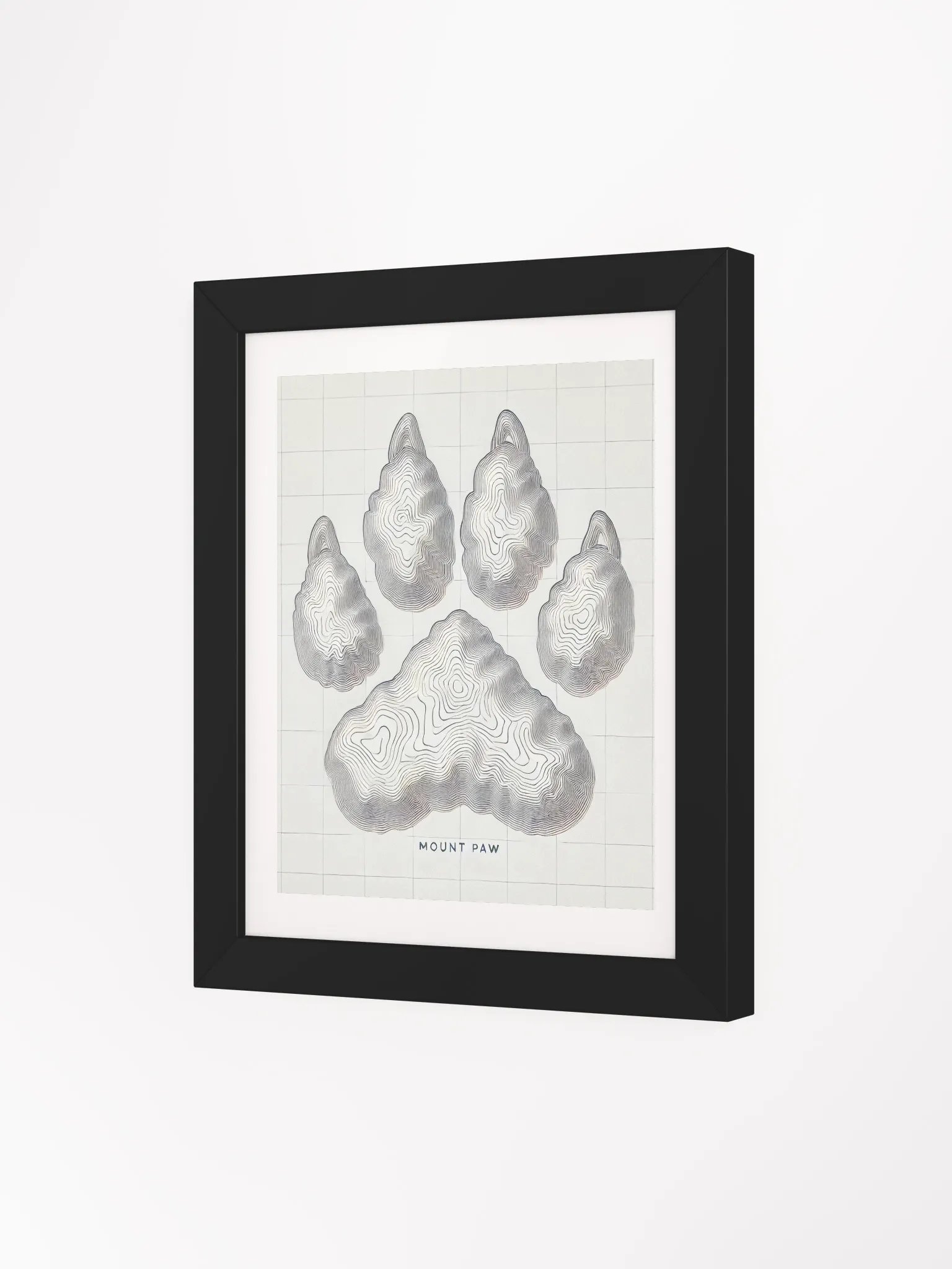 Framed Print Topographical Mt. Paw product image (3)