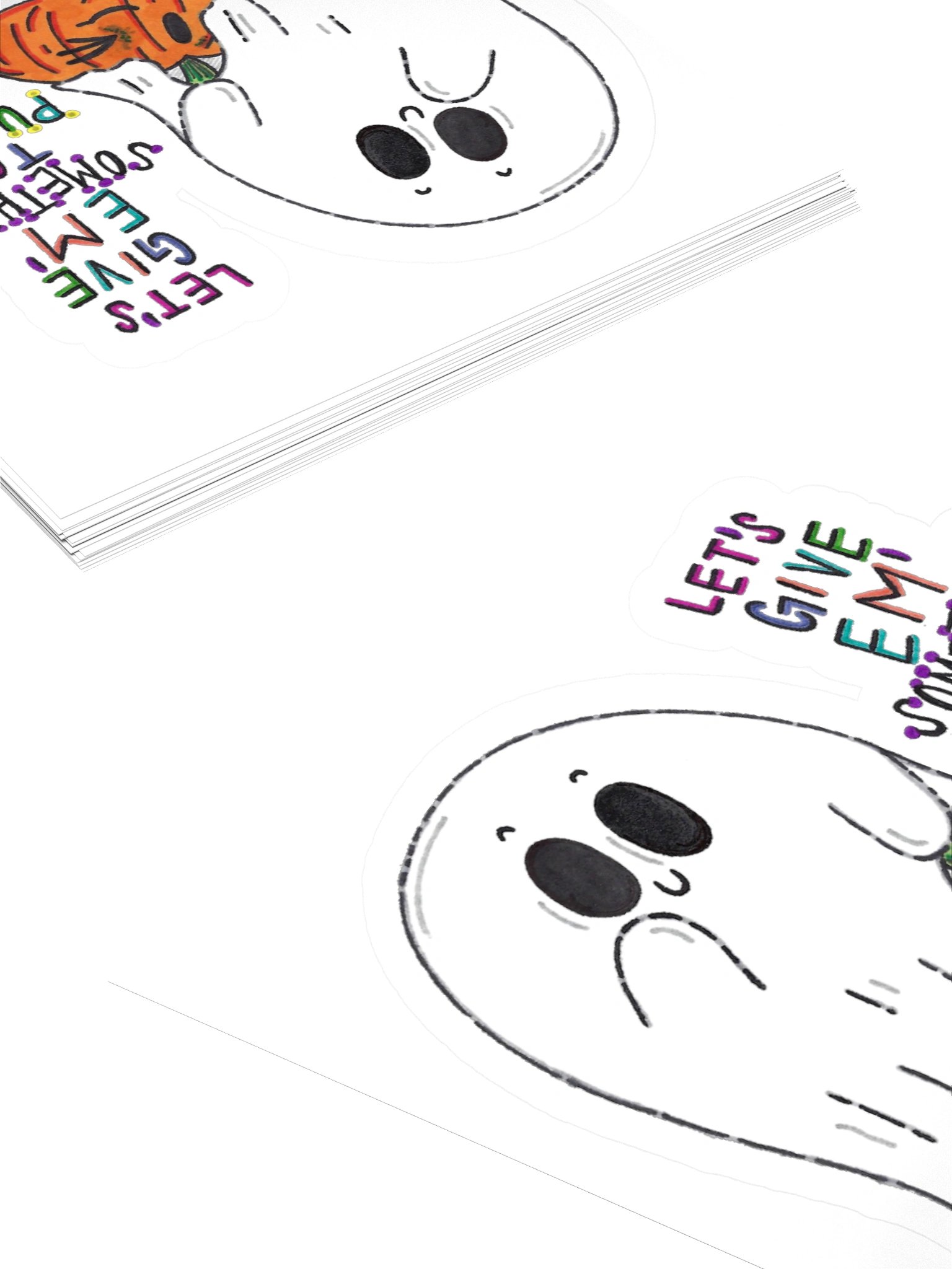 Ghost: Let's Give Em' Pumpkin Sticker product image (4)