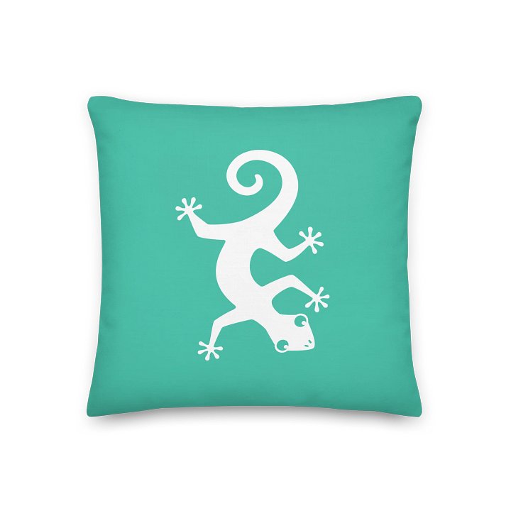 Gecko Tribe Pillow - Blue-green product image (1)