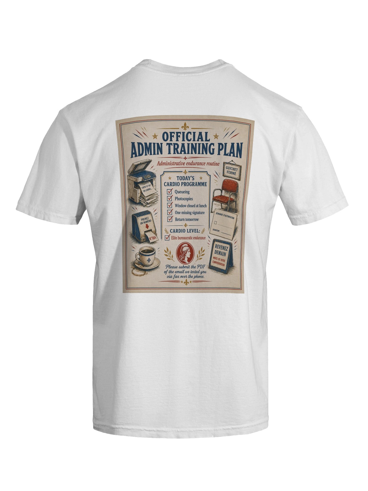 French Admin Is My Cardio Tee product image (7)