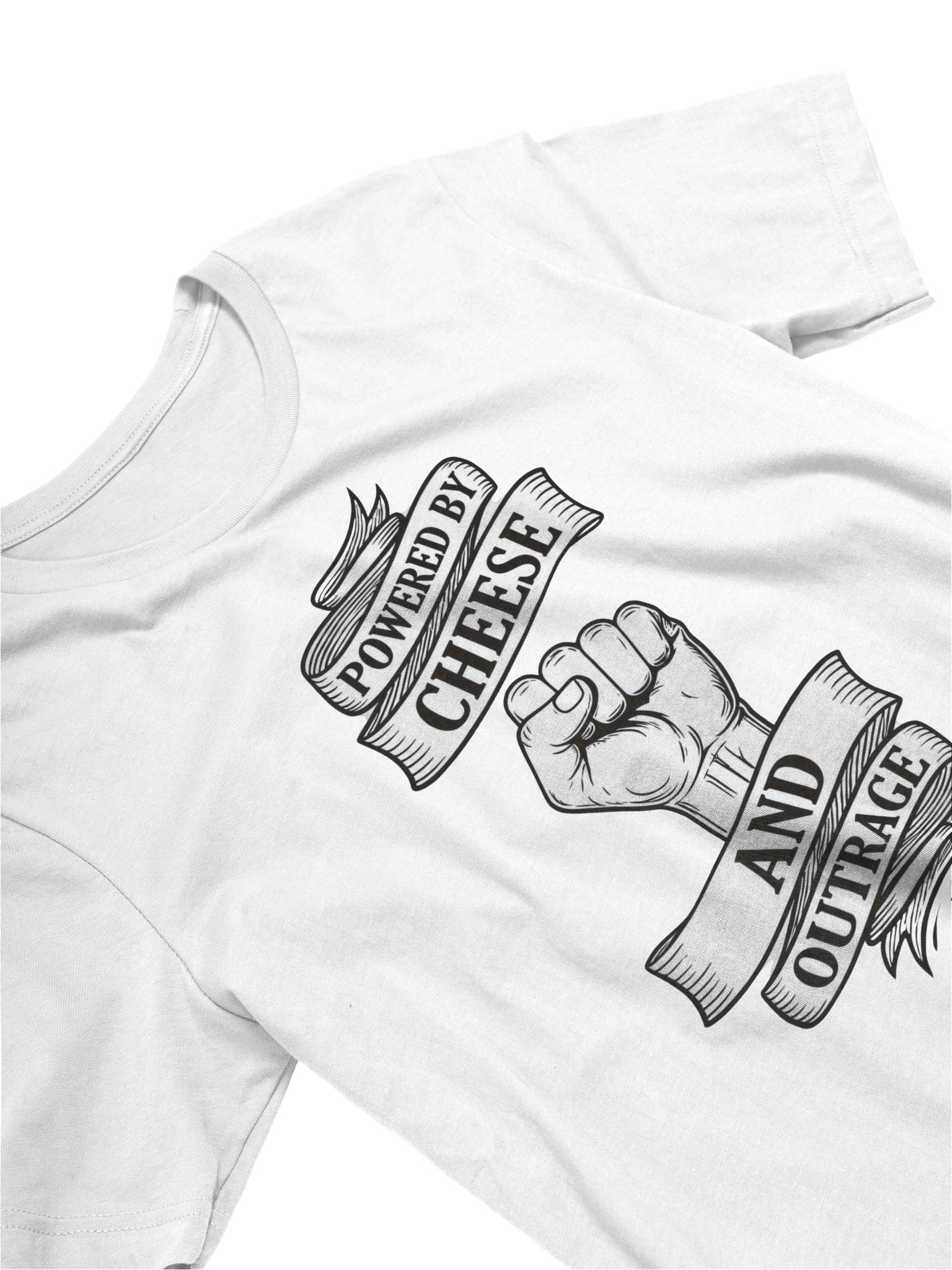 Powered by Cheese and Outrage Resist Tee product image (3)