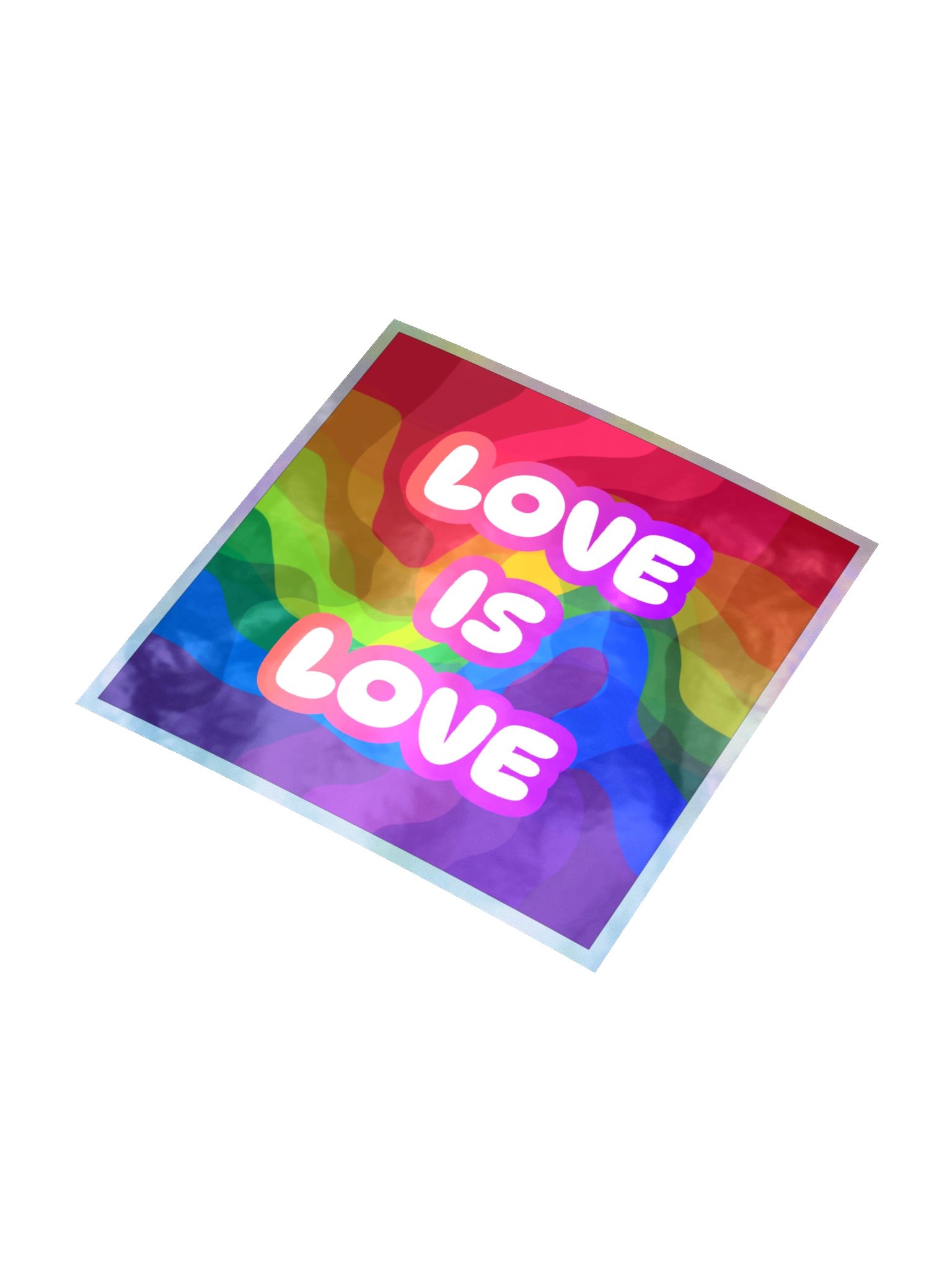 Love Is Love Rainbow Holographic Sticker Sheet product image (3)