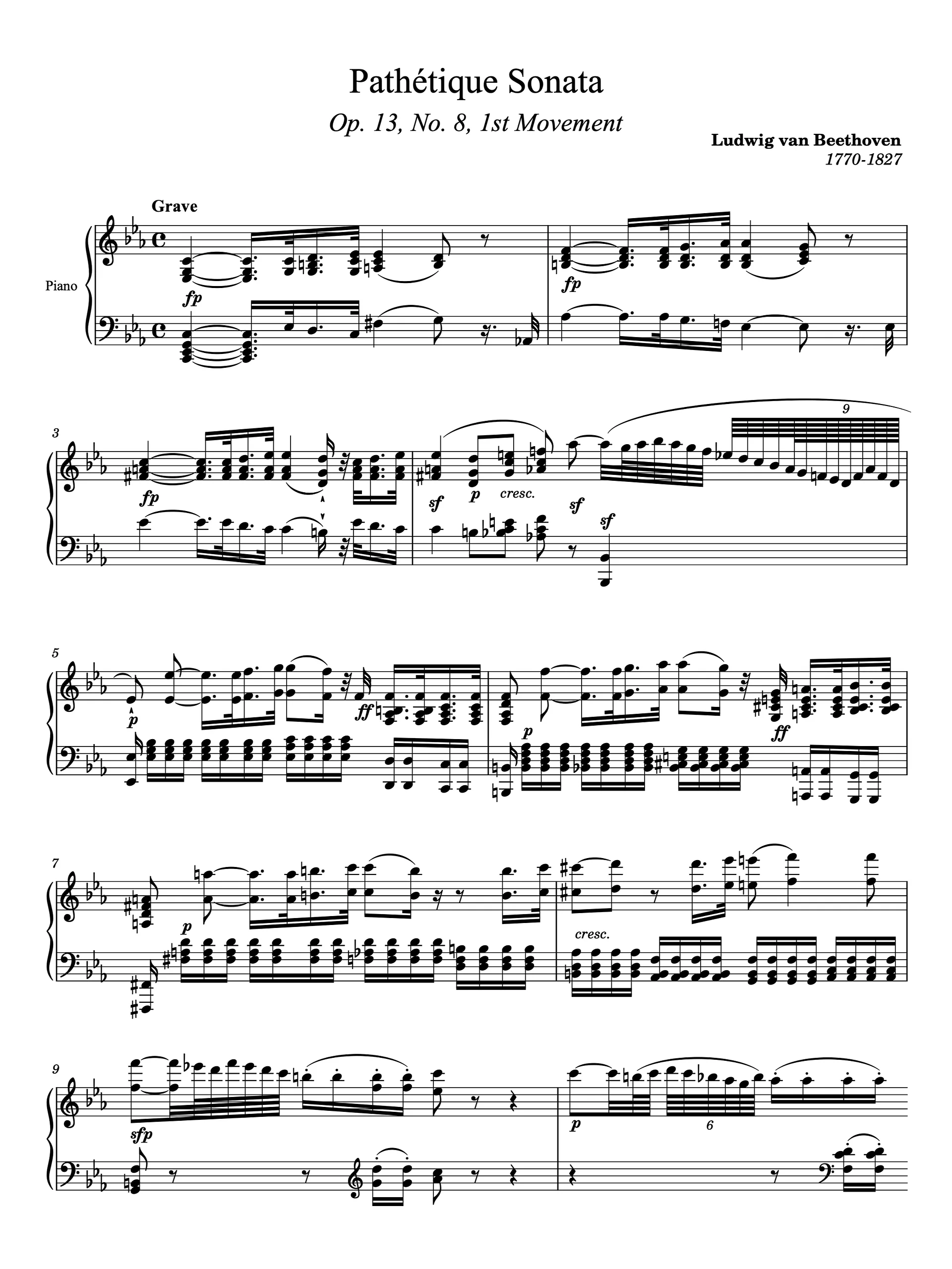 Piano Sonata No. 8 in C Minor, Op. 13 “Pathétique”: I. Grave – Allegro di molto e con brio product image (1)