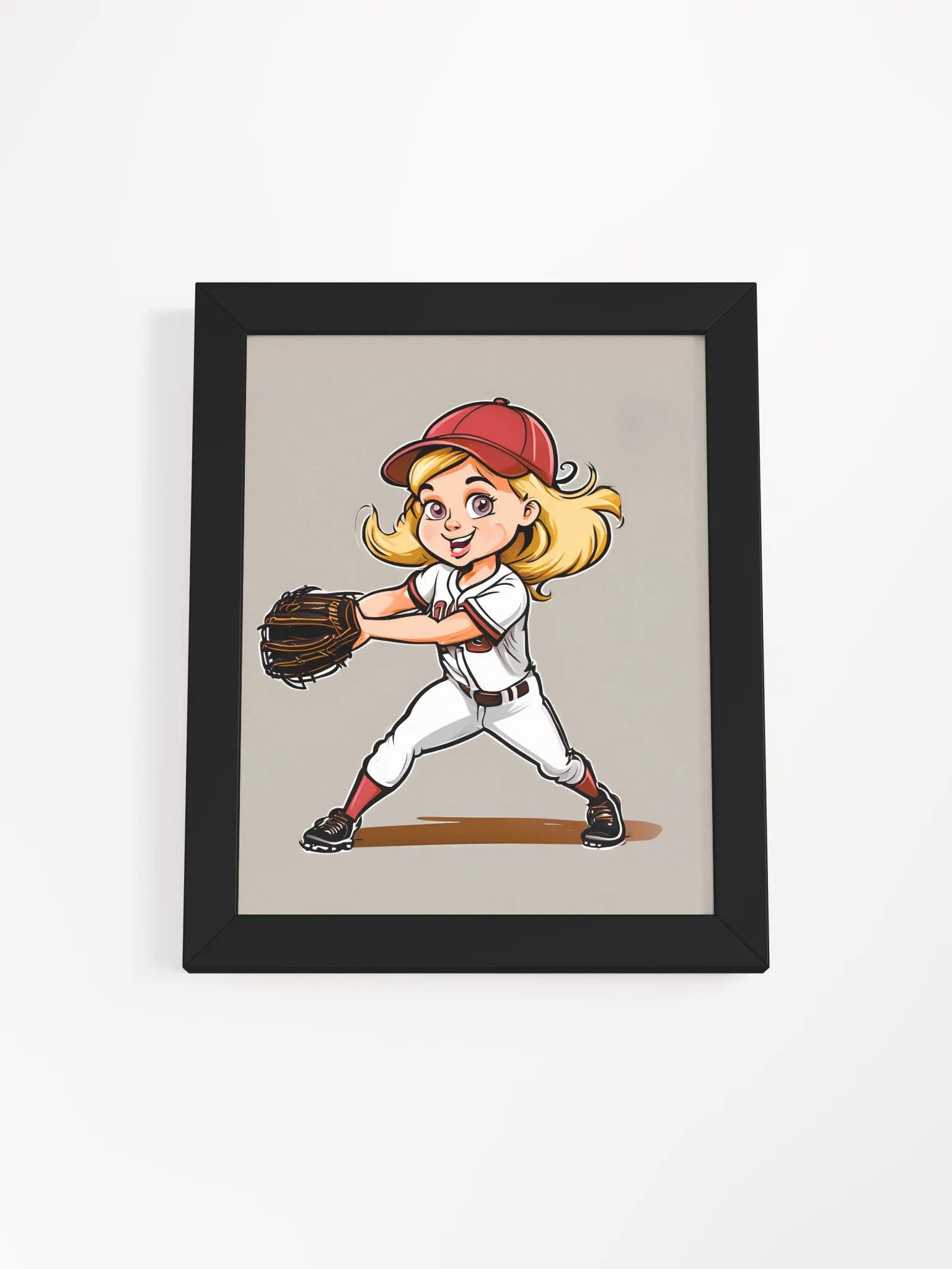 Catch the Game Framed Matte Softball Poster product image (5)