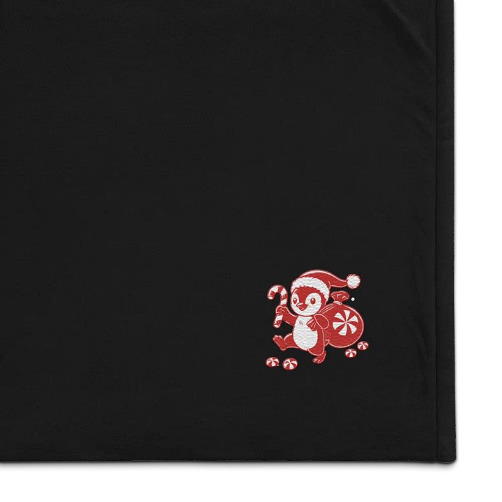 Santa Penguin Holiday Sherpa Blanket product image (1)