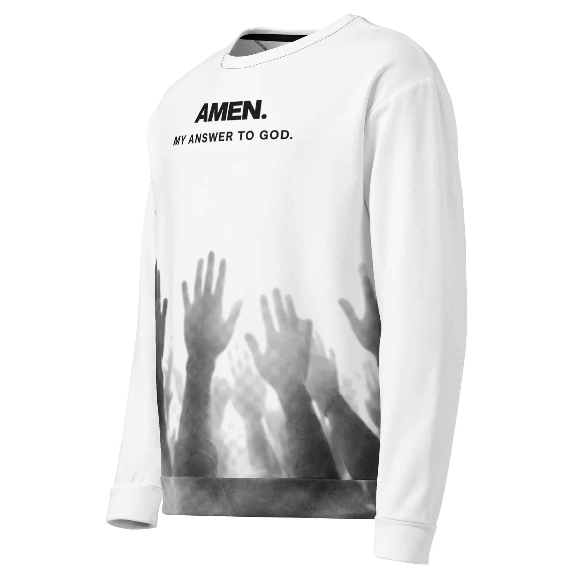 AMEN. My Answer To God | Premium Christian Sweatshirt | Minimal Worship Streetwear product image (3)