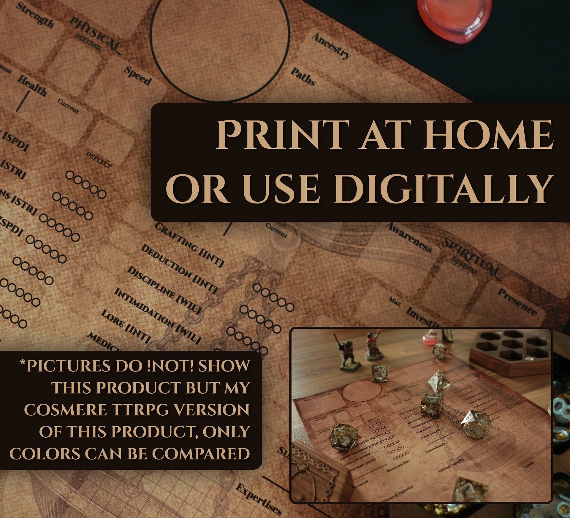 Vintage Daggerheart TTRPG Character Sheet and Journal product image (5)